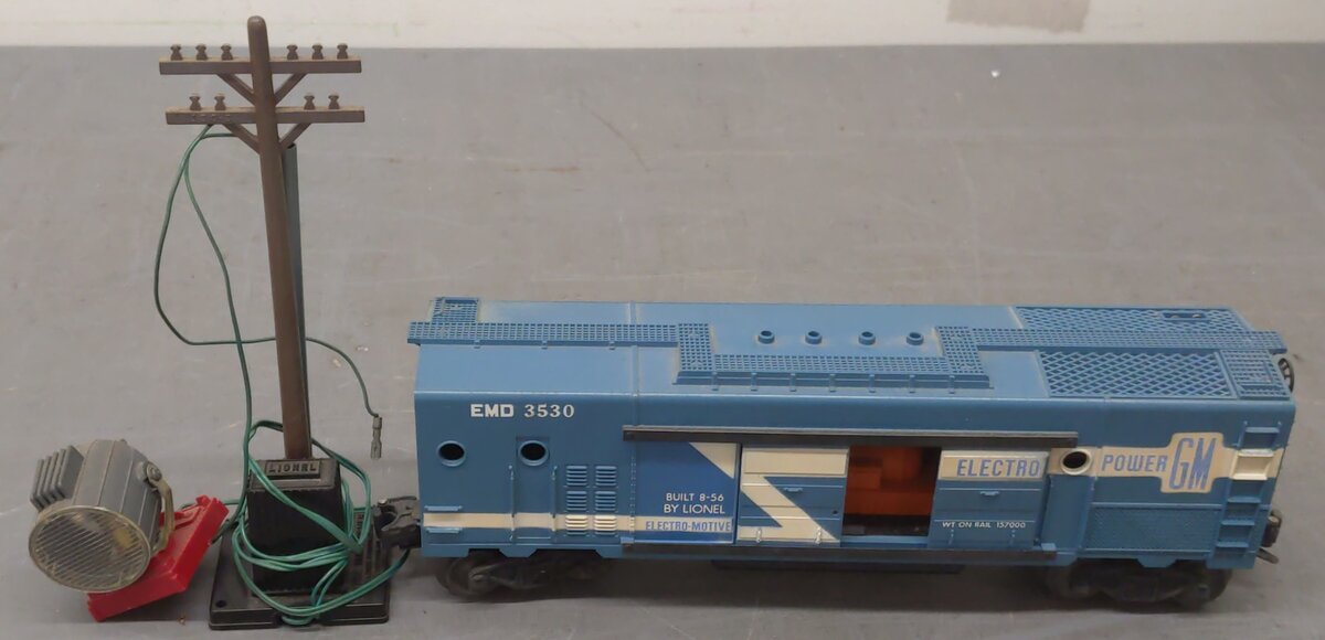 Lionel 3530 Vintage O Electromotive Car with Extension Searchlight VG/Box