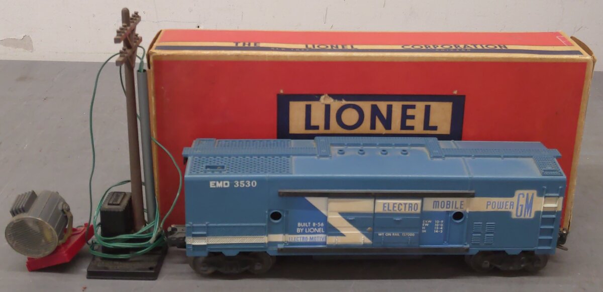 Lionel 3530 Vintage O Electromotive Car with Extension Searchlight VG/Box