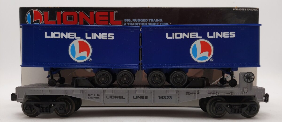 Lionel 6-16323 O Gauge Lionel Lines Flatcar w/ Trailers LN/Box