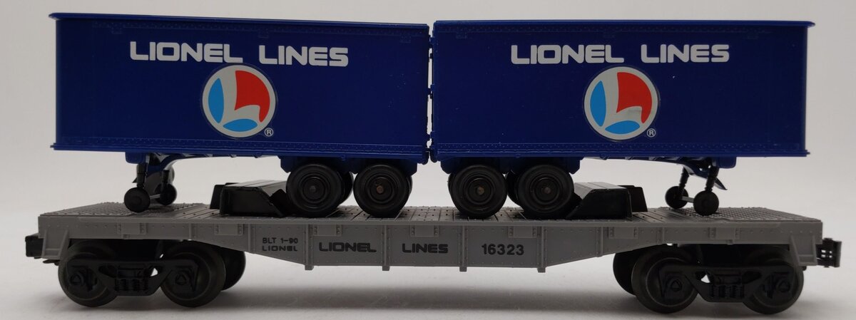 Lionel 6-16323 O Gauge Lionel Lines Flatcar w/ Trailers LN/Box