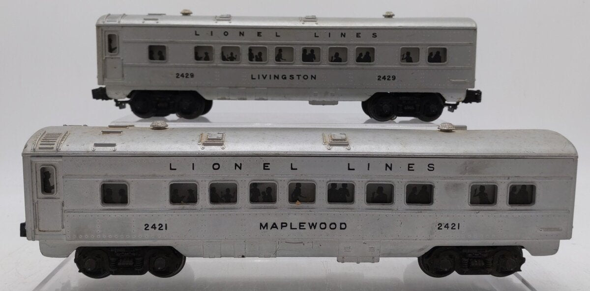 Lionel 2421/2429 Vintage O Lionel Lines Maplewood & Livingston Pullman [2] VG