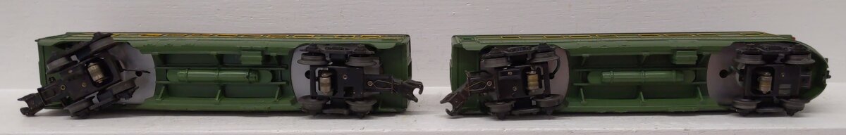 Lionel Vintage O Lionel Lines Green/Gray Passenger Cars #2401 #2402 [2] EX/Box