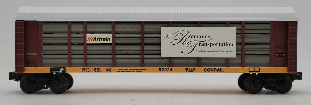 Lionel 6-52024 O Gauge Conrail Artrain Commemorative Auto Carrier EX/Box