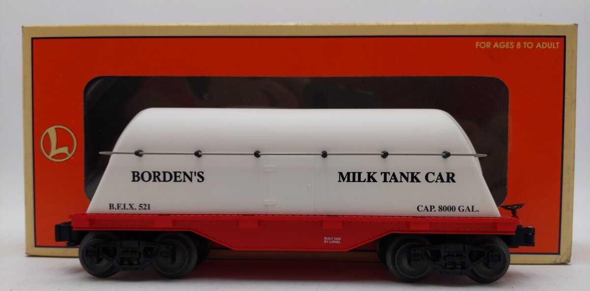 Lionel 6-19479 O Gauge Borden's Milk Tank Transport Car LN/Box