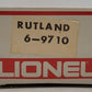 Lionel 6-9710 O Gauge Rutland Boxcar EX/Box