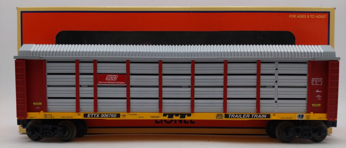 Lionel 6-36093 O-Gauge Soo Line Auto Carrier #36093 LN/Box