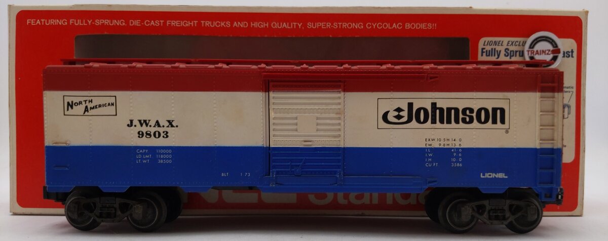 Lionel 6-9803 O Gauge Johnson Wax Box Car EX/Box