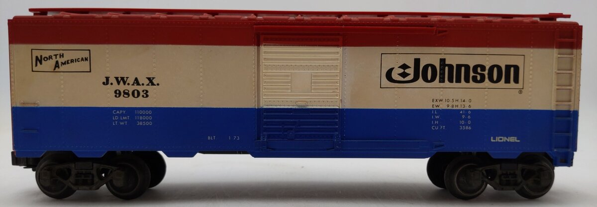 Lionel 6-9803 O Gauge Johnson Wax Box Car EX/Box