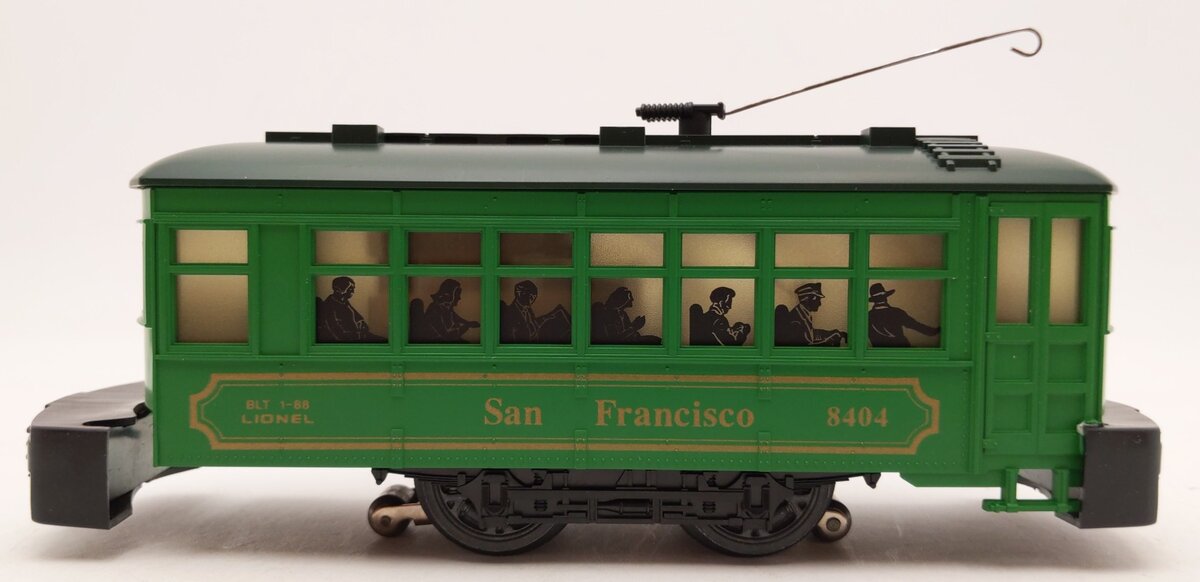 Lionel 6-18404 O Gauge San Francisco Green Trolley Car LN/Box