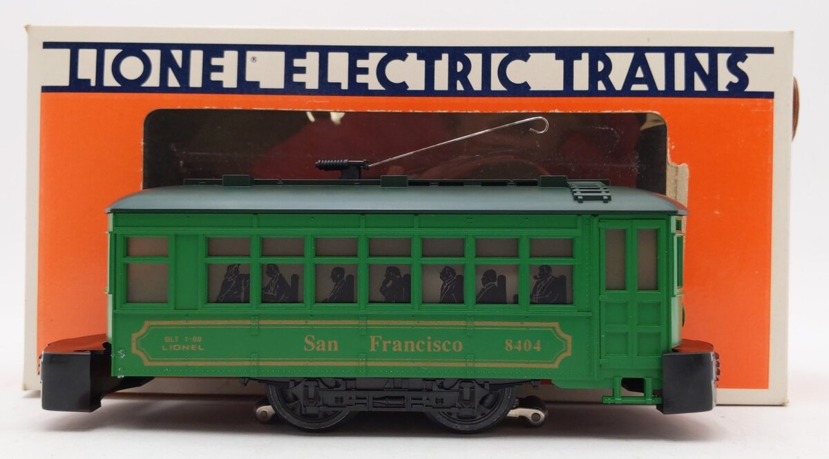 Lionel 6-18404 O Gauge San Francisco Green Trolley Car LN/Box