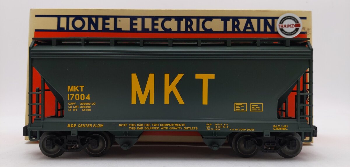 Lionel 6-17004 O Gauge MKT Centerflow 2-Bay Covered Hopper LN/Box