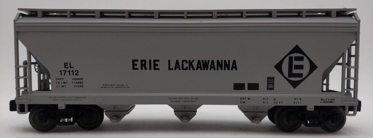 Lionel 6-17112 O Gauge Erie Lackawanna ACF Center Flow 3-Bay Hopper LN/Box
