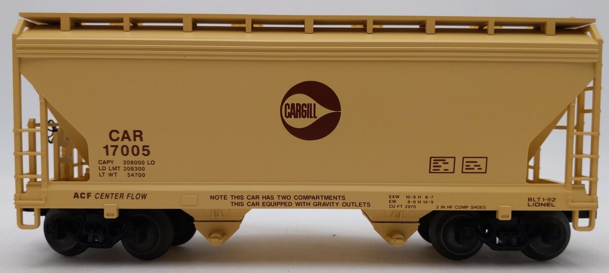 Lionel 6-17005 O Gauge Cargill 2-Bay Center Flow Hopper #17005 LN/Box