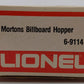 Lionel 6-9114 O Gauge Morton Salt Covered 4-Bay Hopper EX/Box