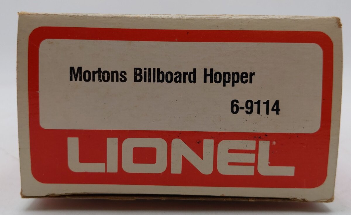 Lionel 6-9114 O Gauge Morton Salt Covered 4-Bay Hopper EX/Box