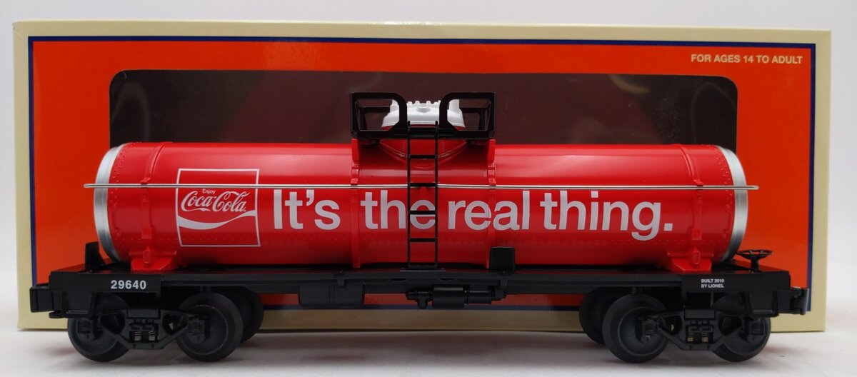Lionel 6-29640 O-27 Coca-Cola Tank Car LN/Box