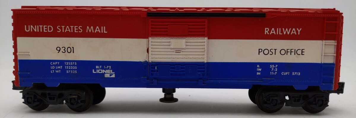 Lionel 6-9301 O Gauge US Mail Operating Boxcar #9301 - Without Mailbag VG/Box