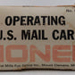 Lionel 6-9301 O Gauge US Mail Operating Boxcar #9301 - Without Mailbag VG/Box
