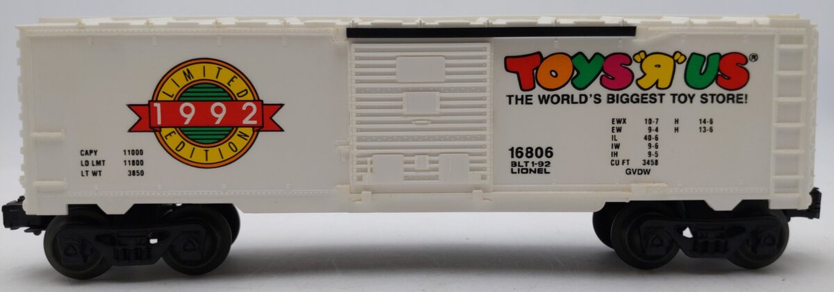 Lionel 6-16806 O Gauge Toys 'R' Us Boxcar LN/Box