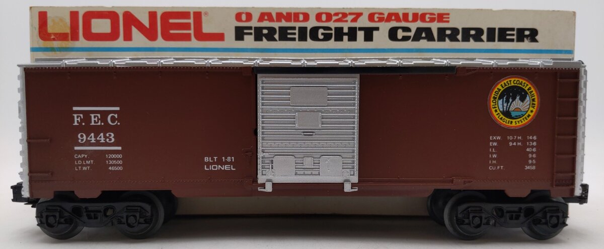Lionel 6-9443 O Gauge Florida East Coast Boxcar LN/Box