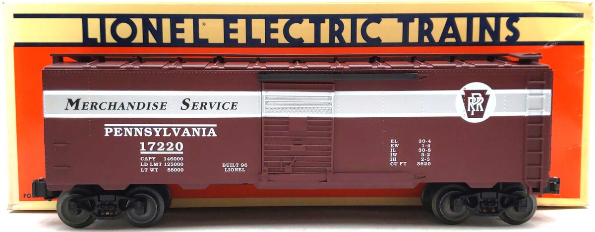 Lionel 6-17220 O Gauge Pennsylvania Railroad Standard Merchandise Boxcar #17220 LN/Box