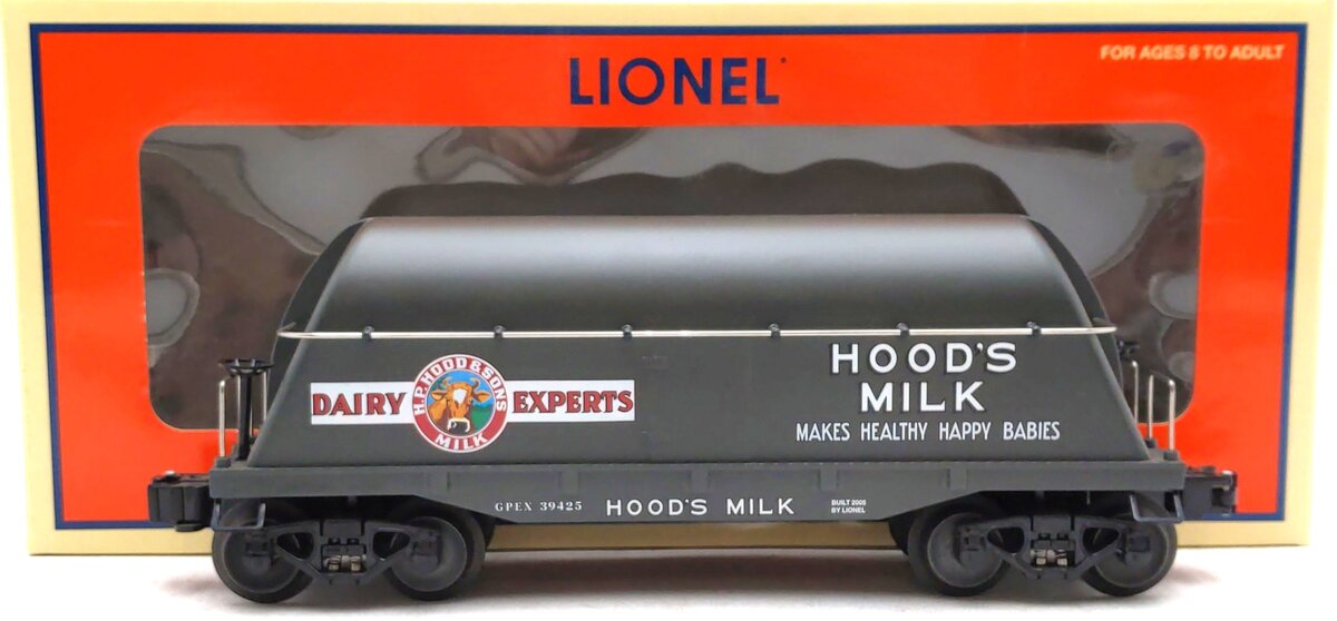 Lionel 6-39425 O Gauge Hood's Flatcar w/Milk Container LN/Box