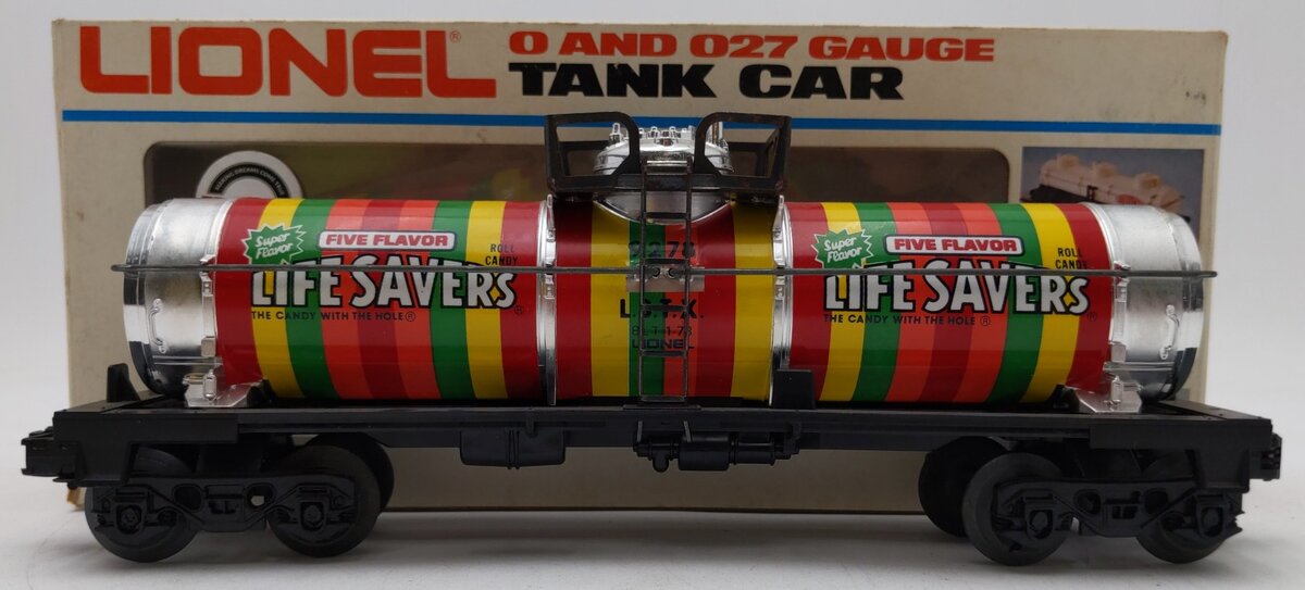 Lionel 6-9278 O Gauge Lifesavers Chrome Plated Single Dome Tank Car VG/Box