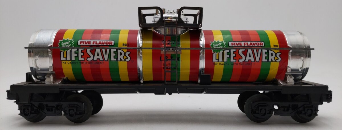 Lionel 6-9278 O Gauge Lifesavers Chrome Plated Single Dome Tank Car VG/Box