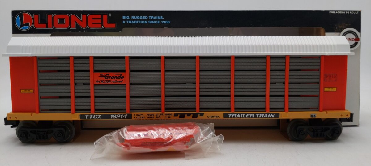 Lionel 6-16214 O Gauge Denver & Rio Grande Two Tier Auto Carrier NIB