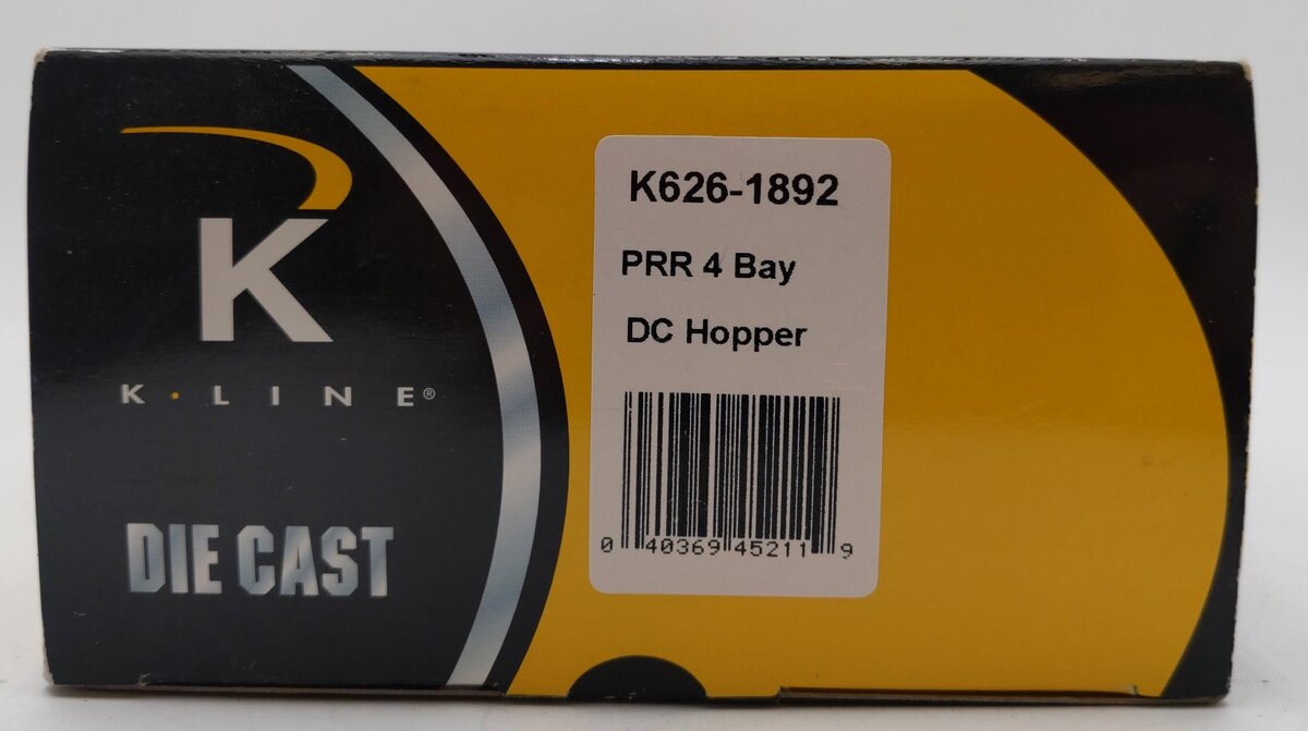 K-Line K626-1892 O Gauge Pennsylvania 4-Bay Die Cast Hopper #742554 NIB
