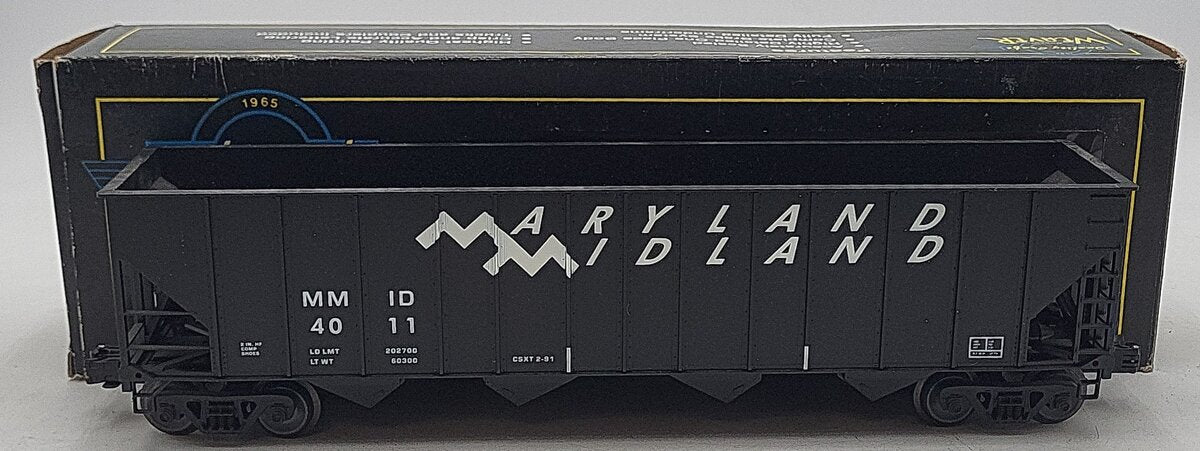 Weaver U4907 O Gauge Maryland Midland 4 Bay High Side Hopper #4011 LN/Box