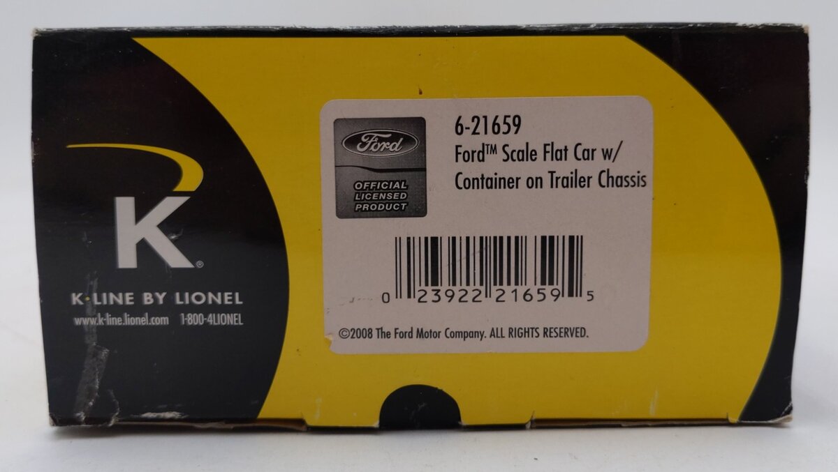 K-Line 6-21659 O Ford Scale Flatcar with Trailer LN/Box