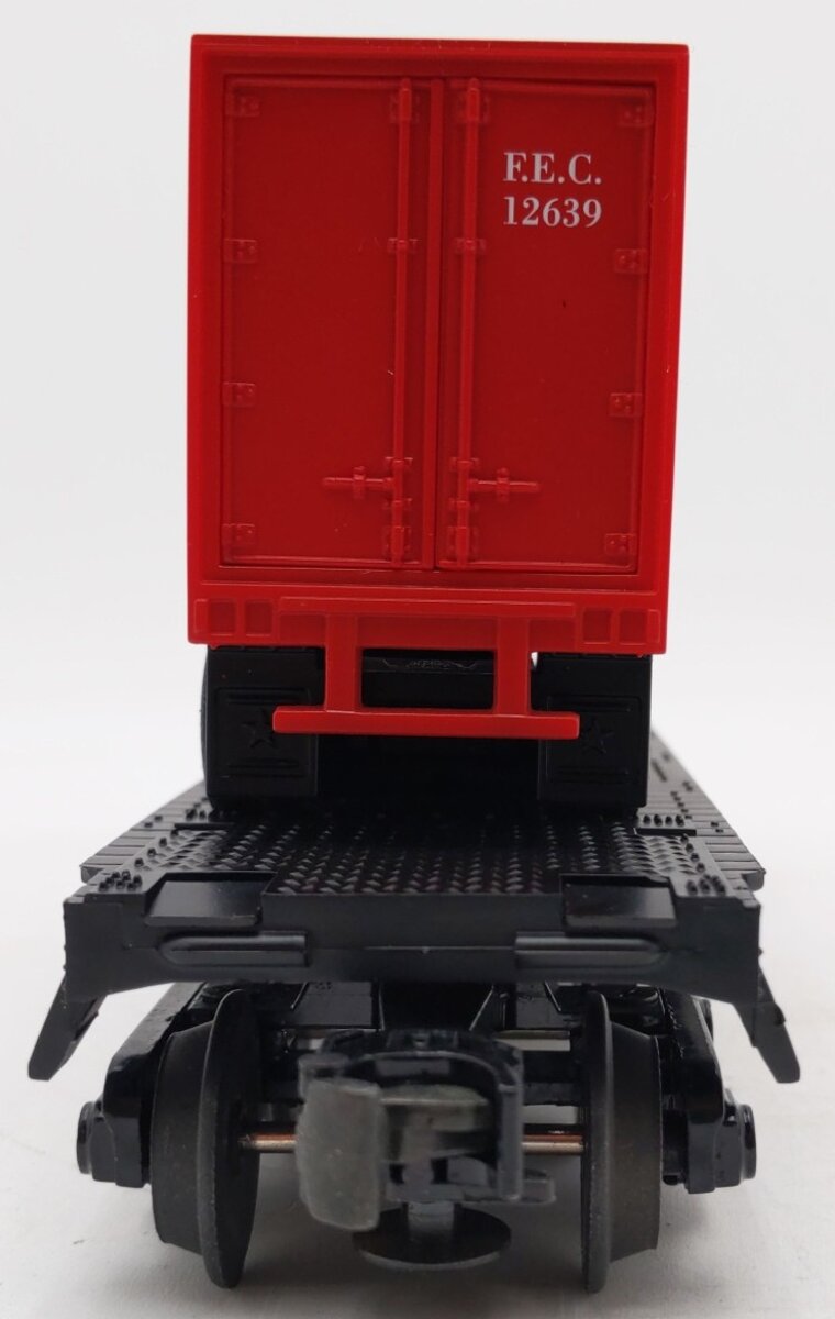 MTH 30-7627 O Gauge Florida East Coast Flatcarwith Trailer #64273 LN/Box