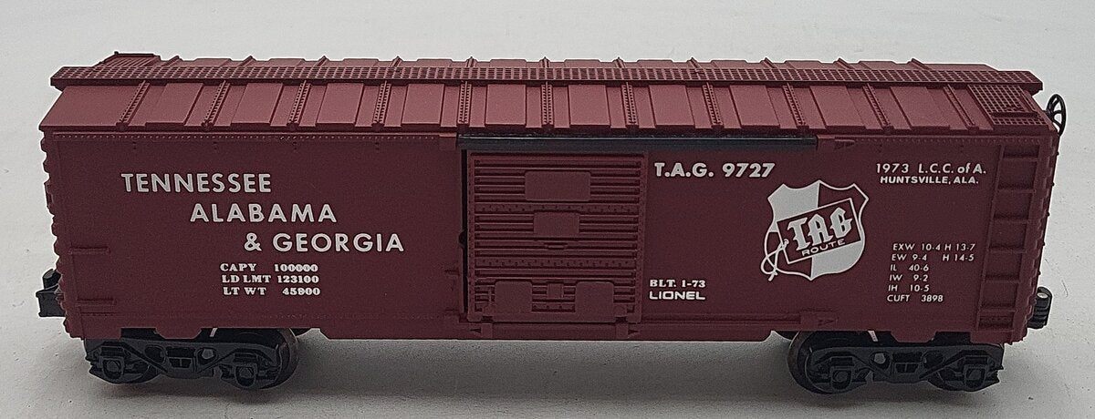 Lionel 6-9727 O Gauge LCCA Tennessee Alabama & Georgia Boxcar LN/Box