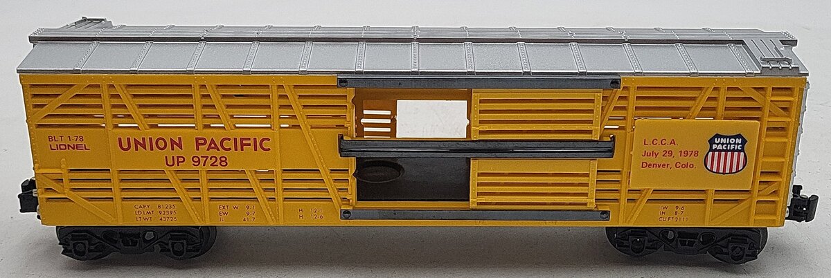 Lionel 6-9728 O Gauge Union Pacific LCCA Bi-level Stock Convention Car #9728 LN/Box