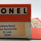 Lionel 5-2136A O Scale Railraod Club St. Louis Christmans Special Truck/Trailer LN/Box