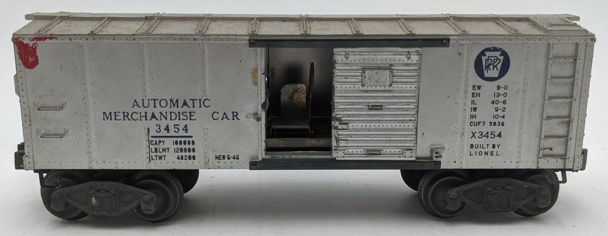 Lionel 3454 Vintage O Pennsylvania Operating Merchandise Car VG