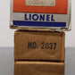 Lionel 2037 Vintage O 2-6-4 Diecast Steam Locomotive and 6026W Tender VG
