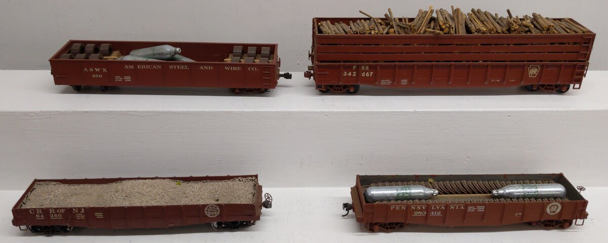 Assorted O Scale Hopper Cars 2-Rail [4] #270 #84250 #283412 #342667 VG