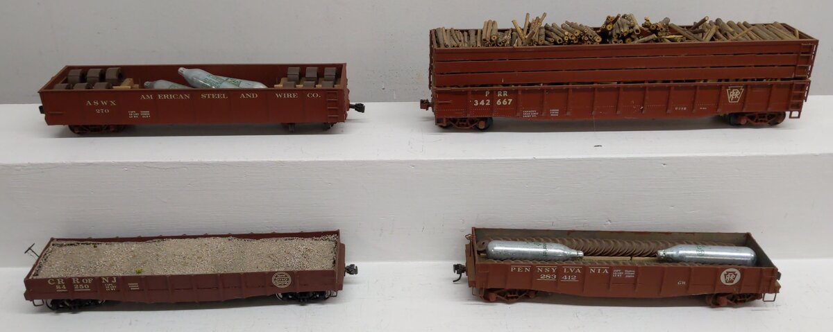Assorted O Scale Hopper Cars 2-Rail [4] #270 #84250 #283412 #342667 VG