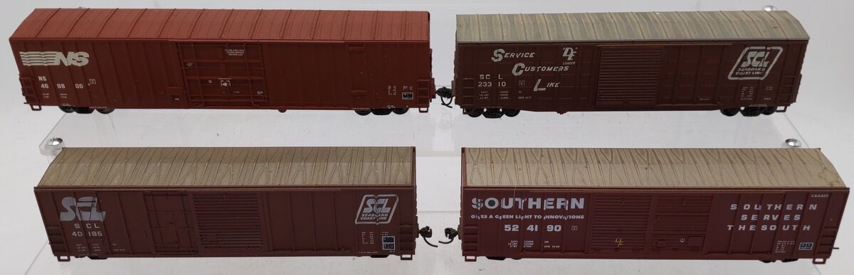 HO Scale Assorted Boxcars [4] VG