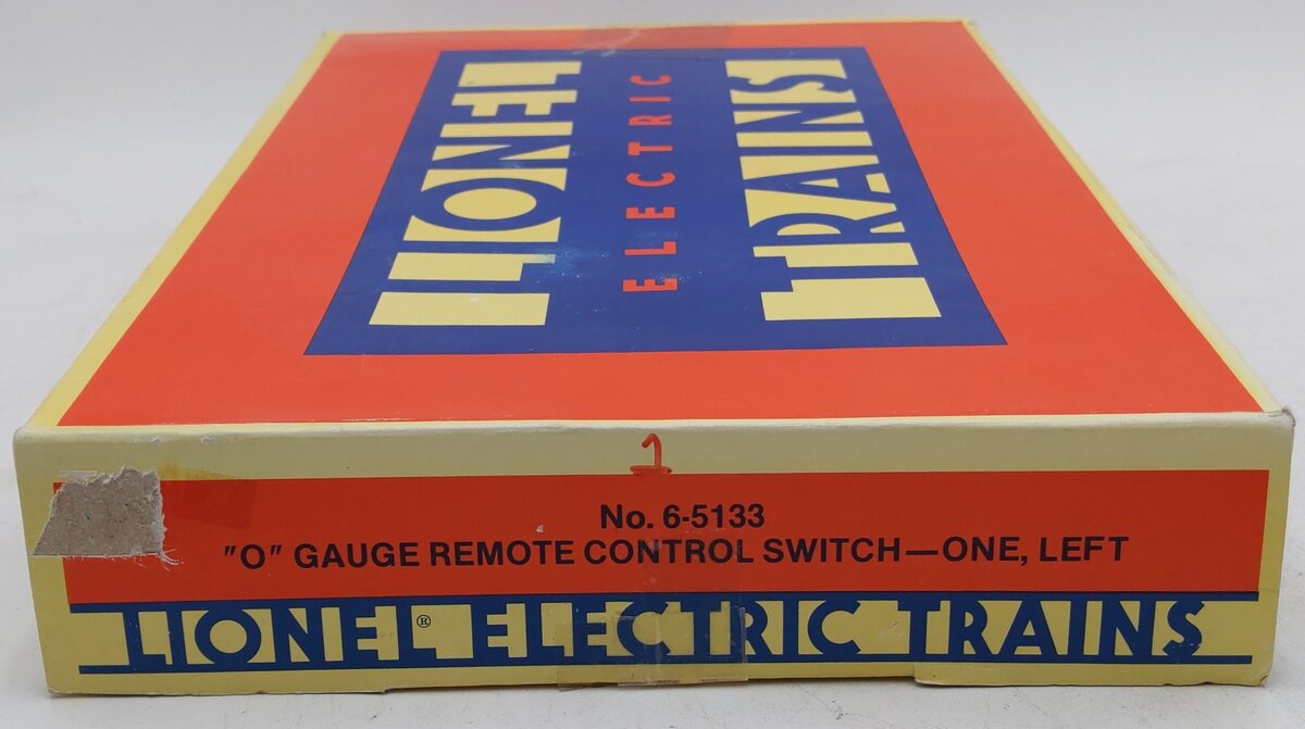 Lionel 6-5133 O Gauge Left Hand Remote Control Switch Turnout VG/Box
