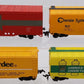 HO Scale Assorted Boxcars [4] VG