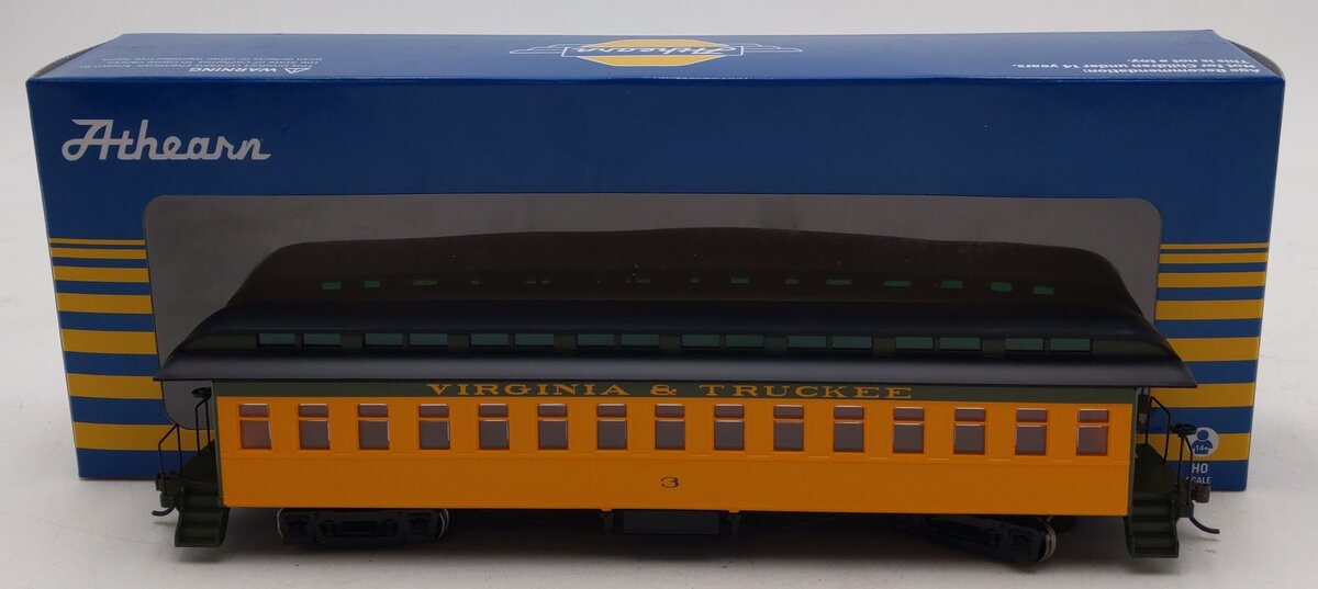 Athearn 84864 HO Virginia & Truckee 50' Old Time Overland Coach #3 NIB