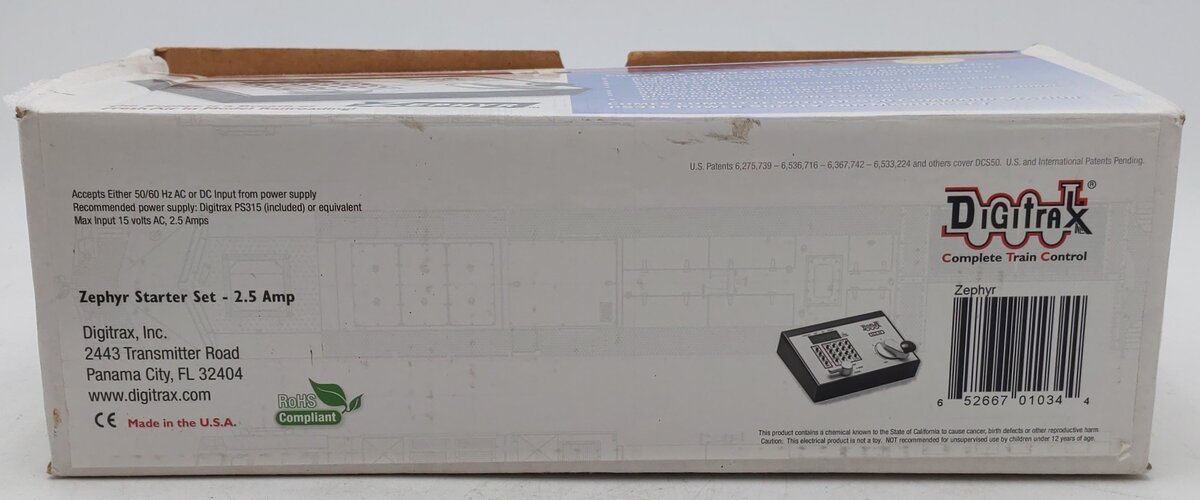 Digitrax DCS50 Zephyr Command Starter Set (No Decoder Tester/LT1 Cable) LN/Box