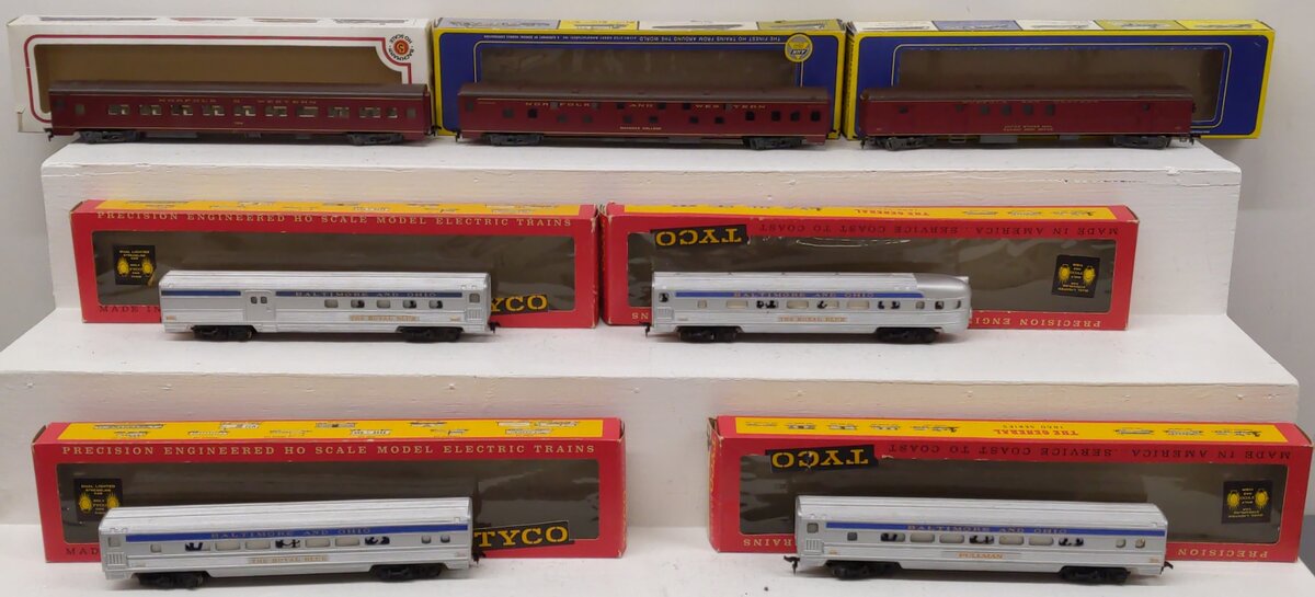 Tyco, Bachmann, & AHM HO Assorted Passenger Cars [7] EX/Box