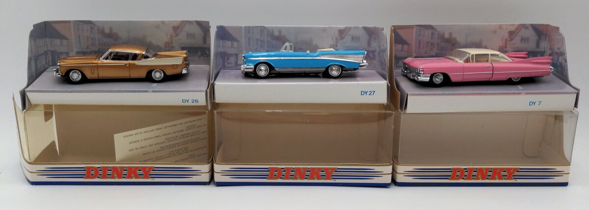 Matchbox DY7-B/DY-26/DY27 1:43 Cadillac, Convertible, Golden Hawk Assorted Cars LN/Box