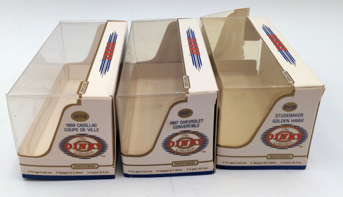 Matchbox DY7-B/DY-26/DY27 1:43 Cadillac, Convertible, Golden Hawk Assorted Cars LN/Box