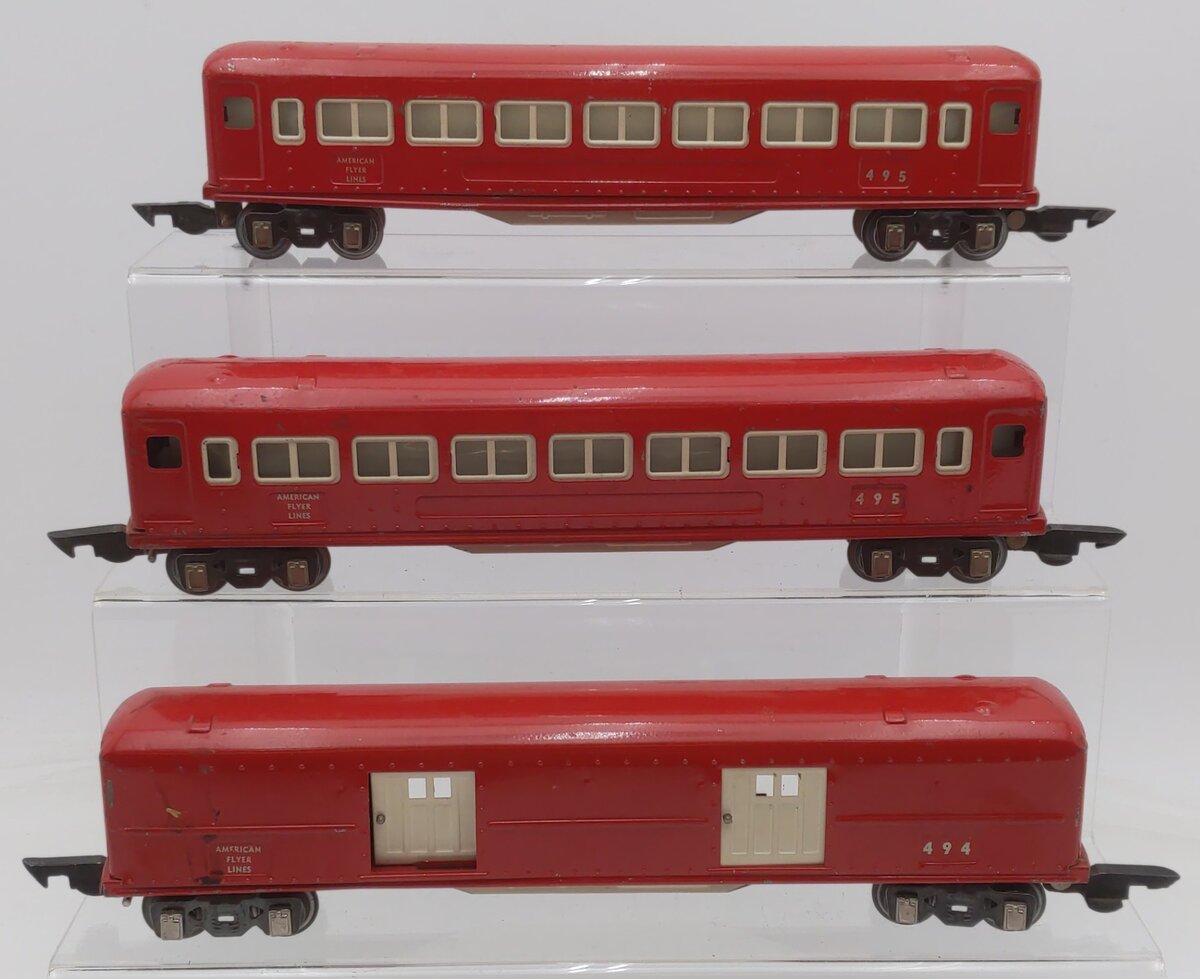 American Flyer O Gauge Prewar Passenger Cars: 494 & 495 [3]