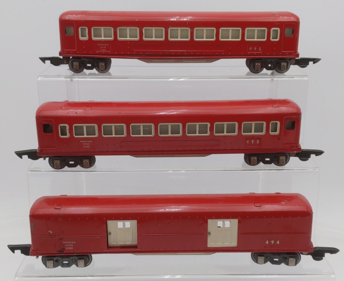 American Flyer O Gauge Prewar Passenger Cars: 494 & 495 [3]